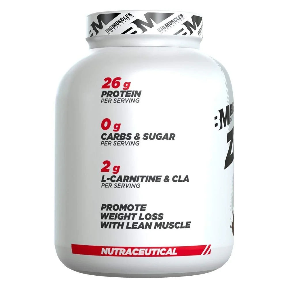 Big Muscles Nutrition ZERO RIPPED 100% Whey Protein Isolate, 4.4 Lbs