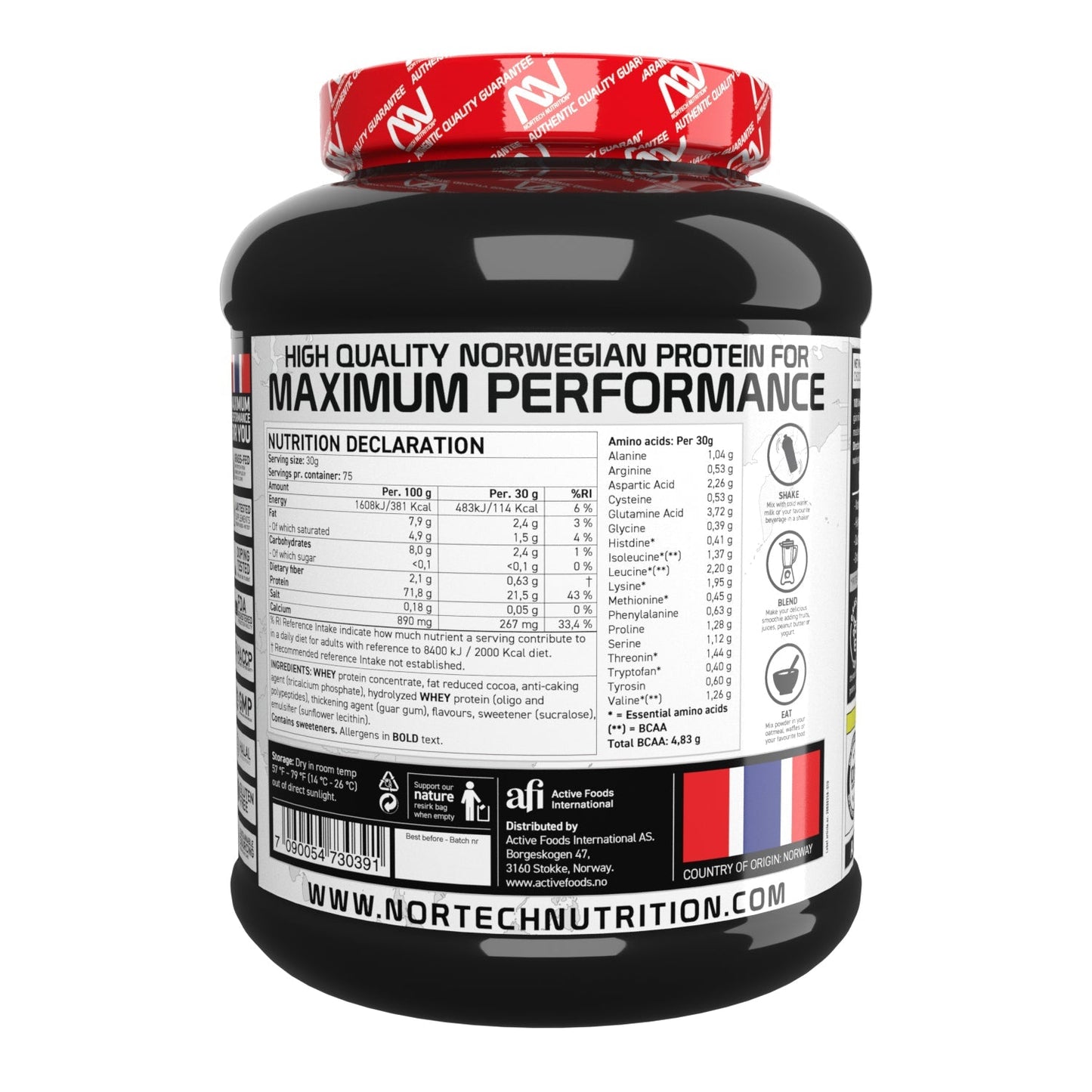 Nortech Nutrition 100% Whey Protein - 2.27 Kg ( 5 Lbs )