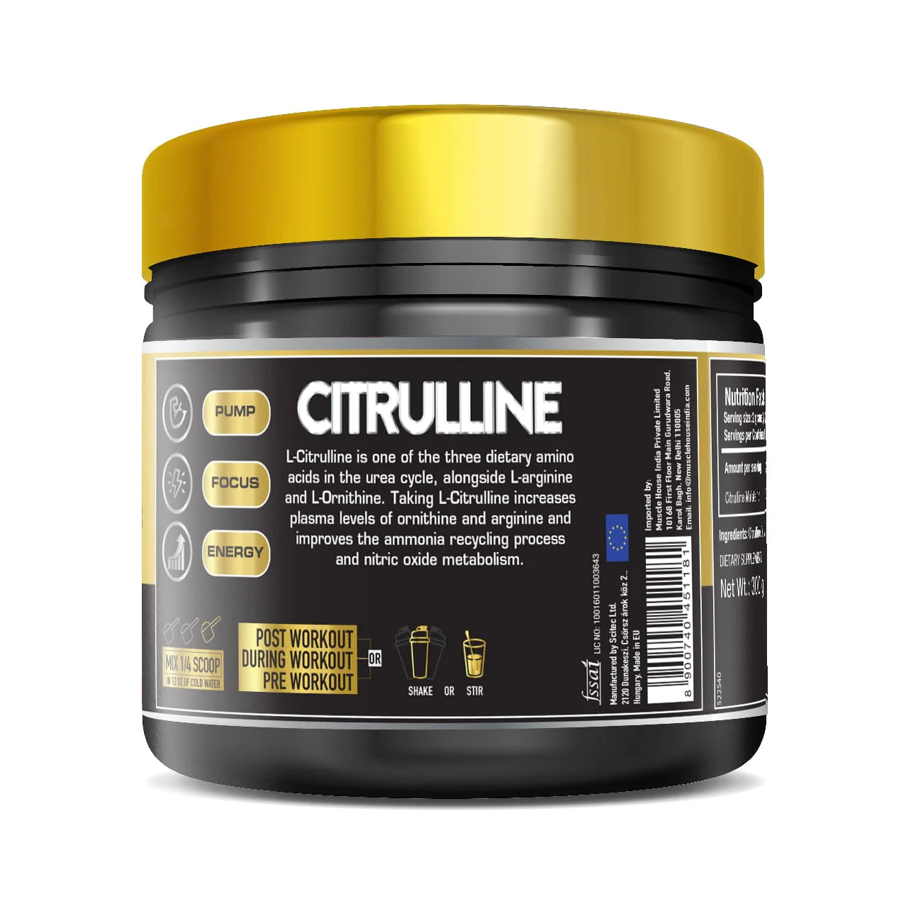 One Science Nutrition Pure Citrulline for Intense Workout with L-Citrulline - 300gm