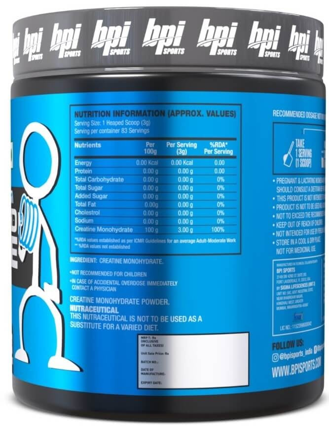BPI Sports Micronized Creatine 250g - 83 Servings