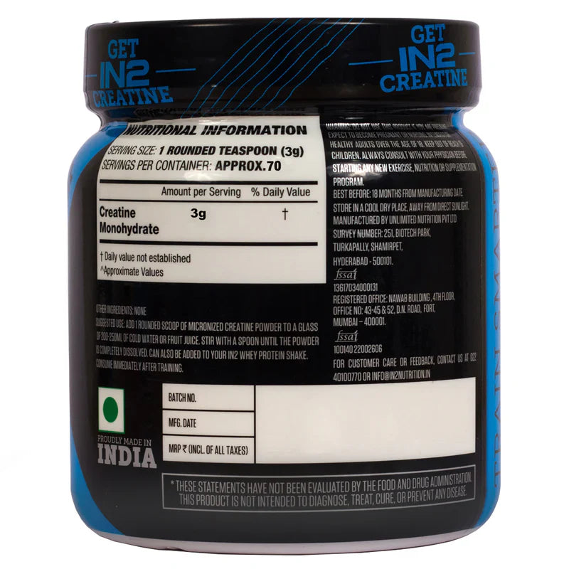 IN2 Creatine Monohydrate - 210 Gms