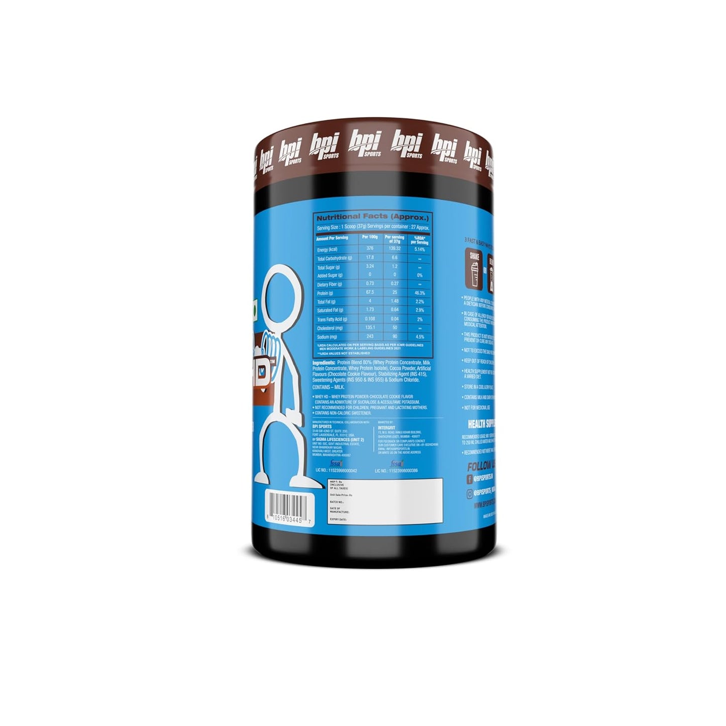 BPI Sports Whey HD Ultra Premium Protein Powder- 2.2 Lbs