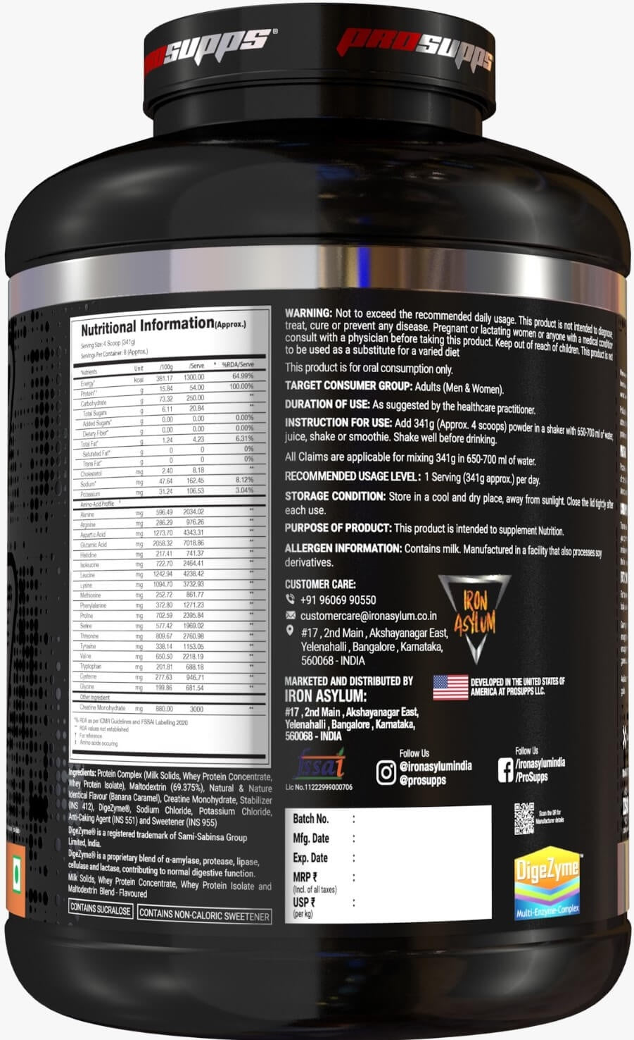 ProSupps IncrediBulk Mass and Weight Gainer- 6 Lbs