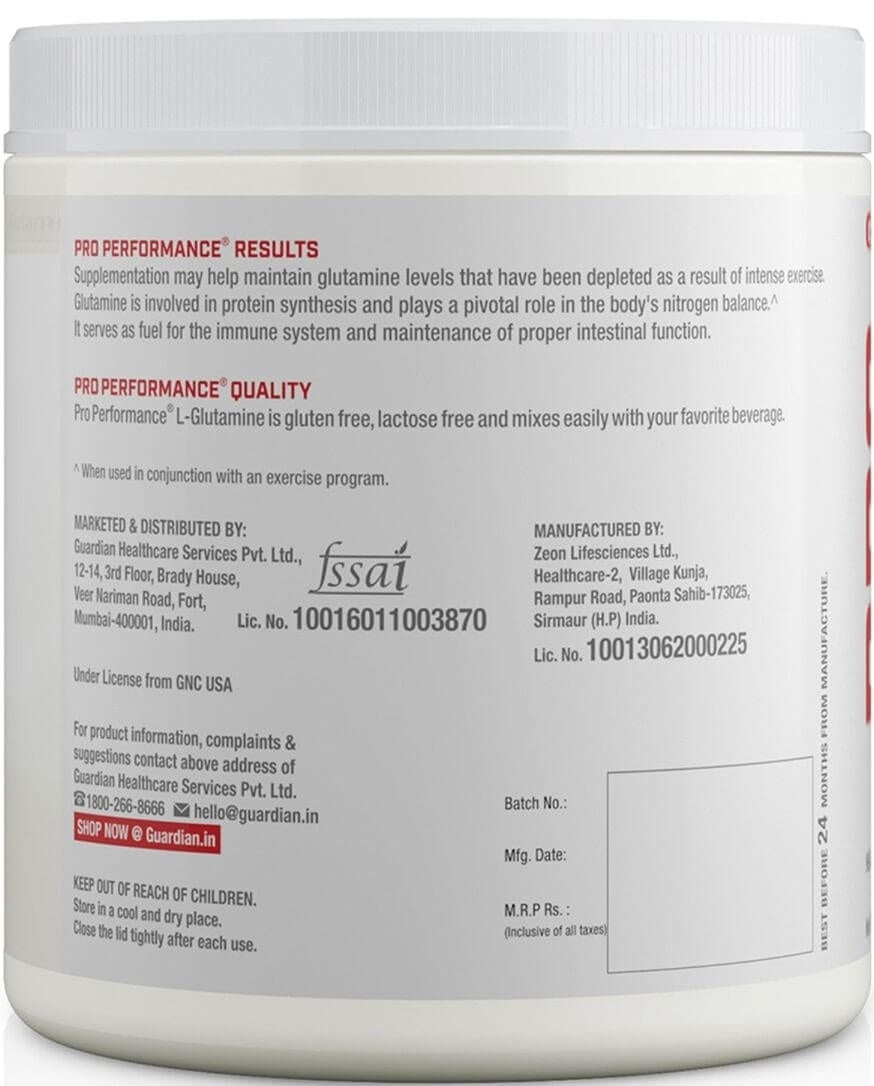 GNC Pro Performance L-Glutamine 5000 mg -250 Gm