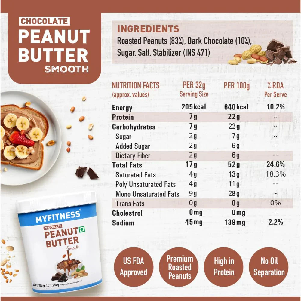 MyFitness Chocolate Peanut Butter - 1250g