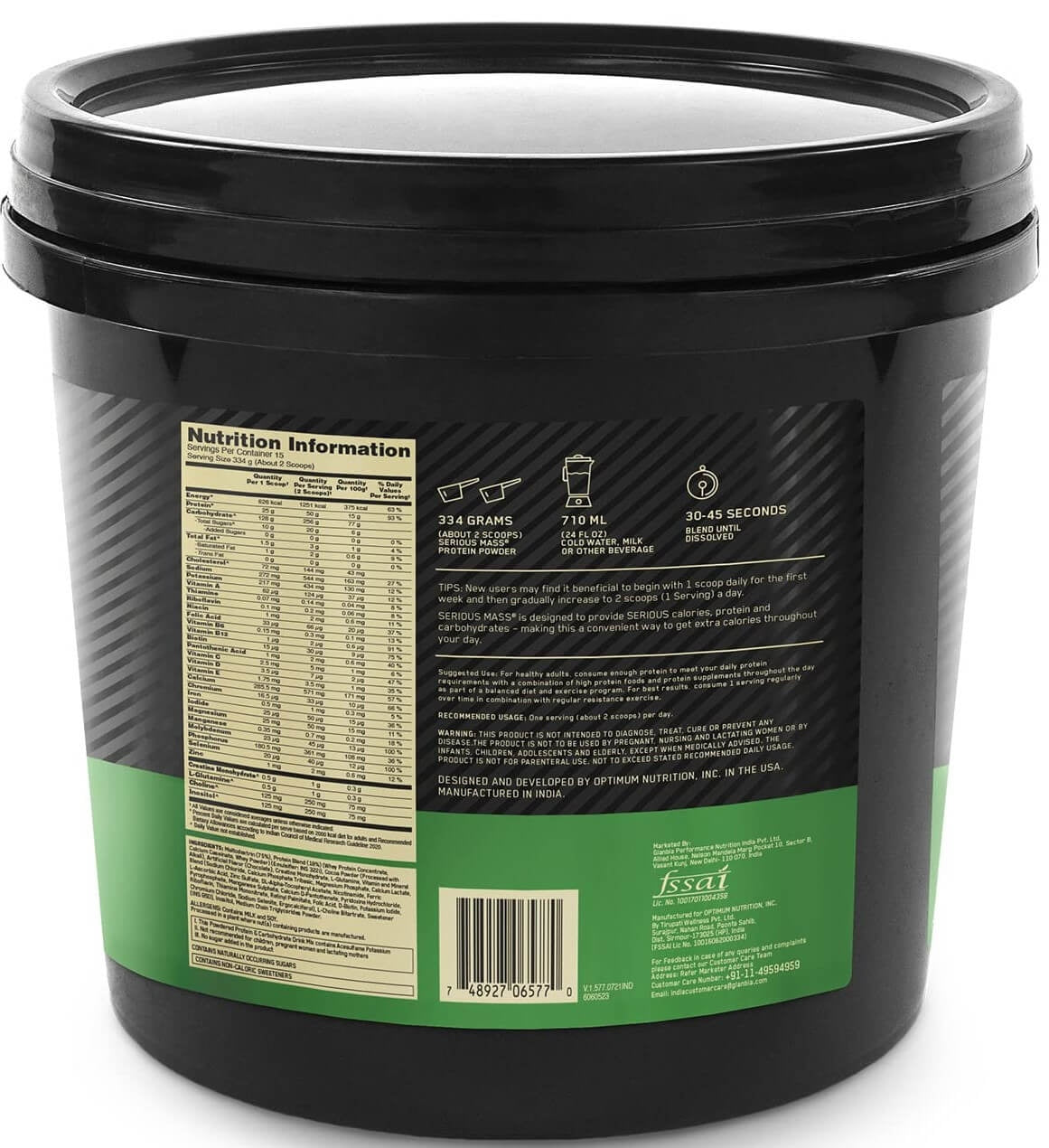 Optimum Nutrition (ON) Serious Mass - 11 Lbs