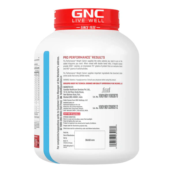 GNC Pro Performance Weight Gainer , 3 kg