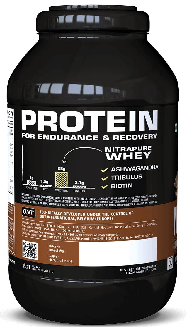 QNT Nitrapure Whey Protein Added Creatine & Ginseng - 2 kg