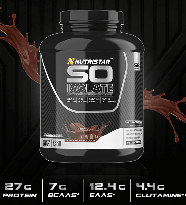 Nutristar So Isolate Low Carb ultra-filtered 58 Servings, 4 Lbs (1.81Kg)