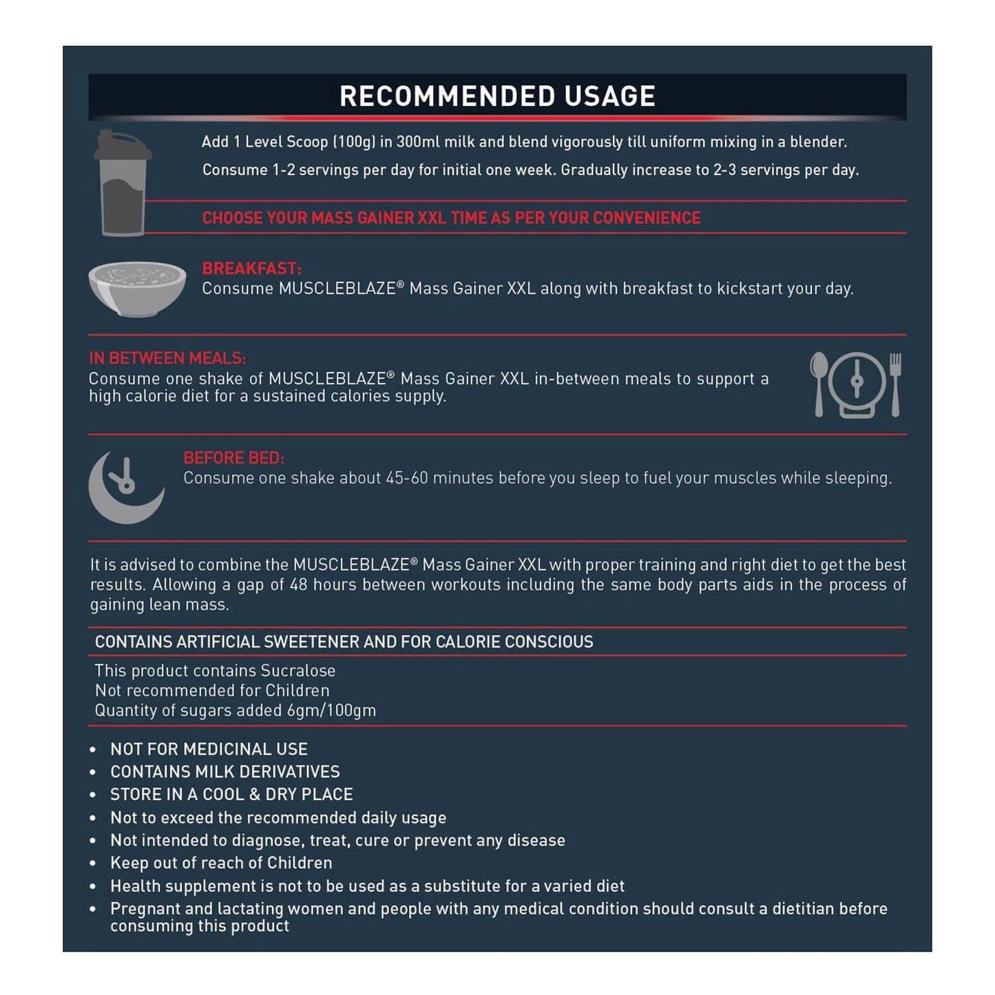 MuscleBlaze XXL MASS Gainer - 2.2 Lbs