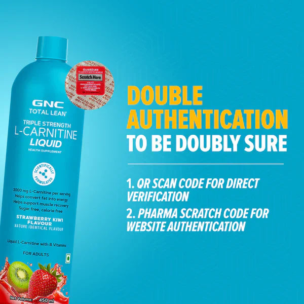 GNC Total Lean Triple Strength L-Carnitine Liquid 3000 mg - 30 Servings