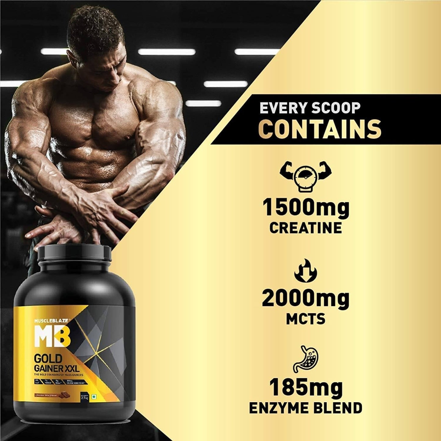 MuscleBlaze High Protein Gold Mass Gainer - 1 Kg