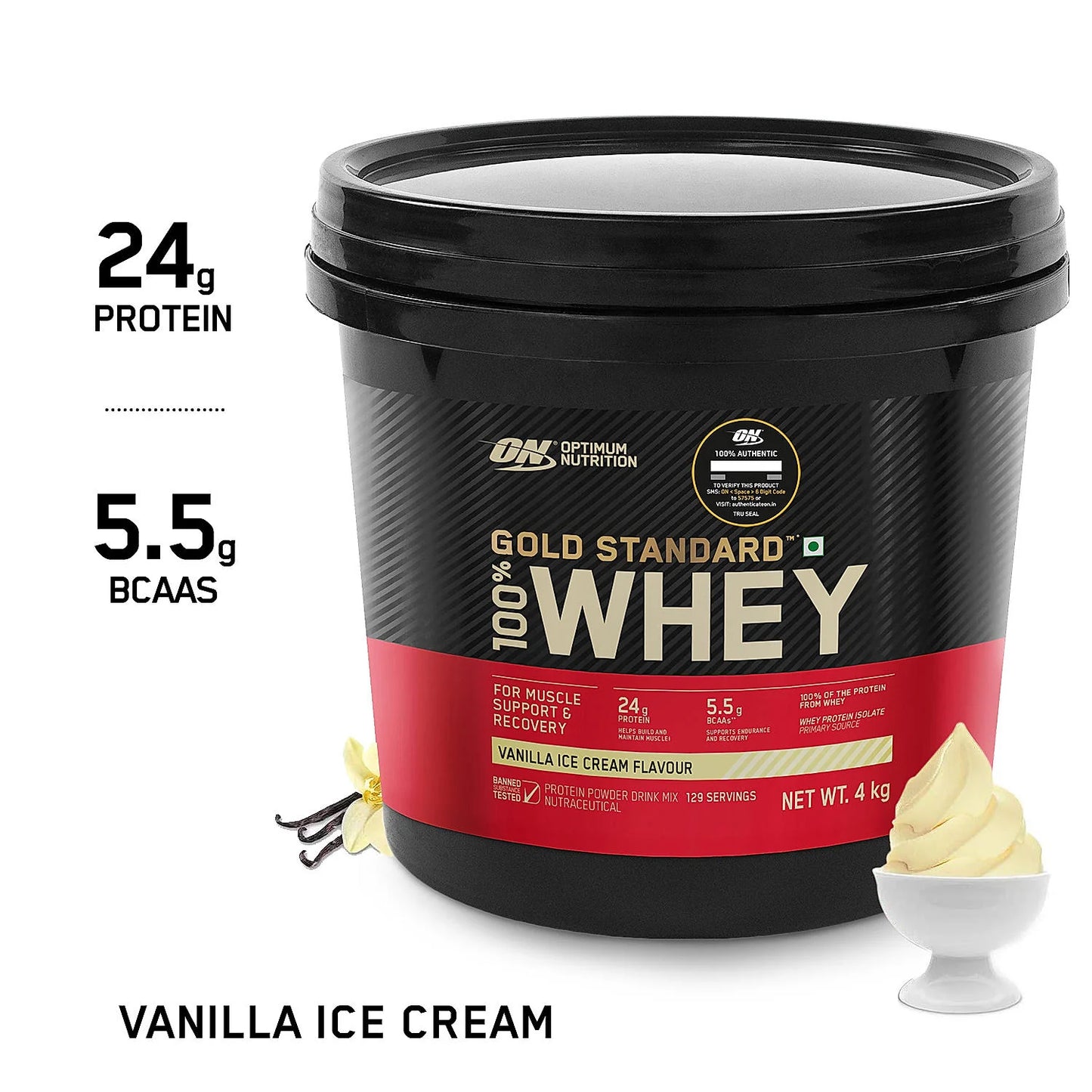 Optimum Nutrition (ON) Gold Standard 100% Whey 8.8 Lbs