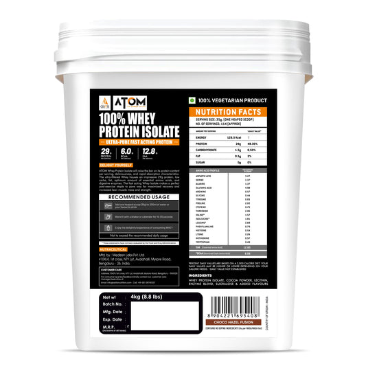 AS-IT-IS ATOM 100% Whey Protein Isolate -4 Kg