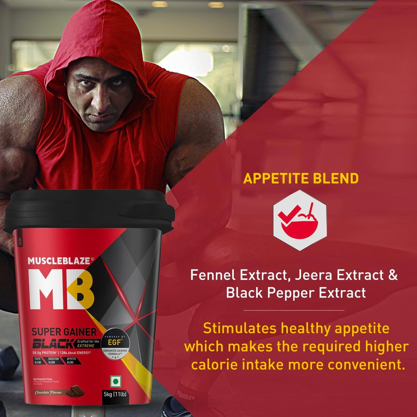MuscleBlaze Super Gainer Black 11 LB ( 5 KG )