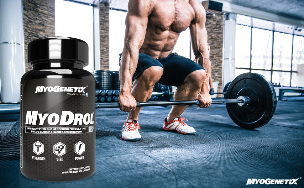 Myogenetix Myodrol-HSP Platinum -The One & Only Original Muscle Creator -30 Caplets