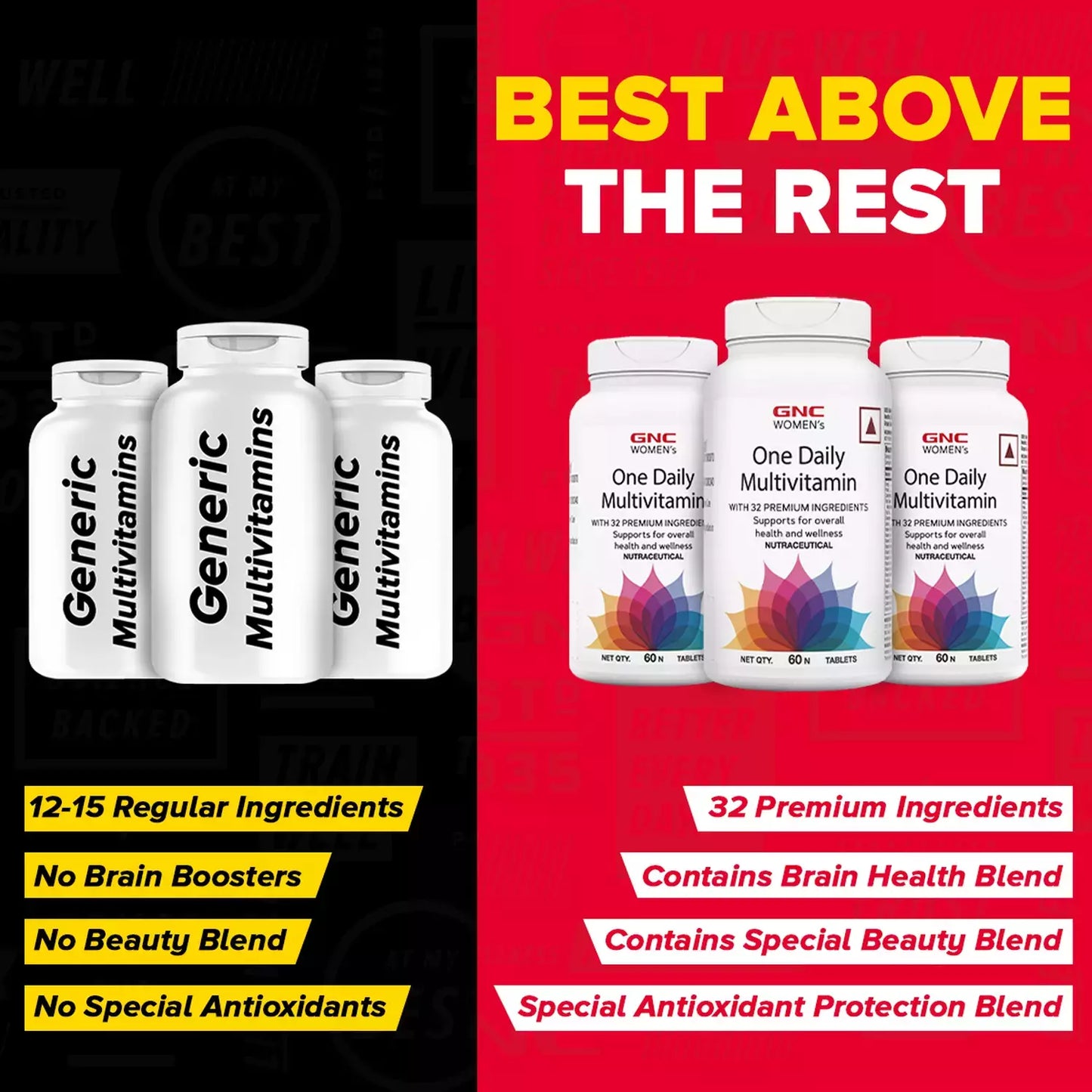 GNC Womens One Daily Multivitamin - Supports Immune Health and Healthy Skin - 60 Tablets