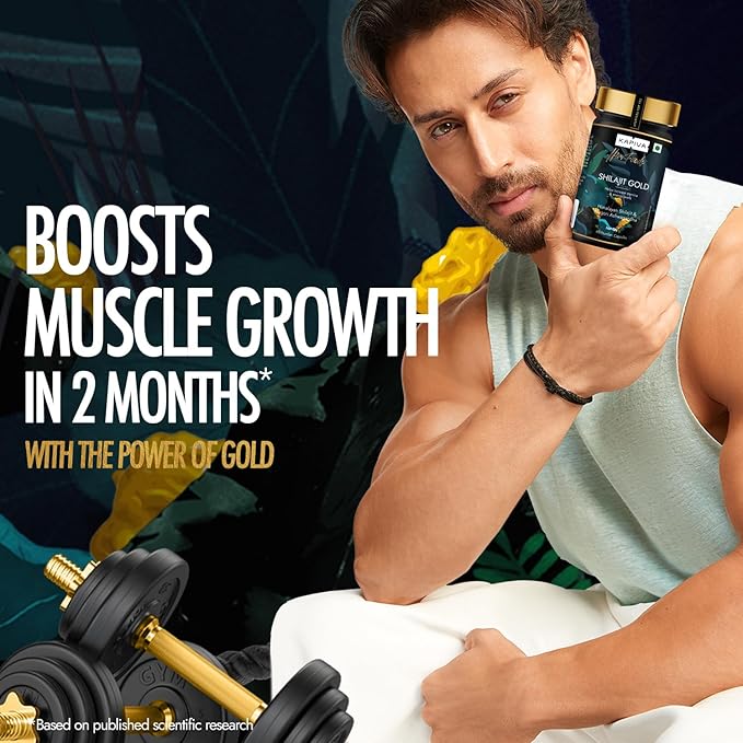 Kapiva Him Foods Shilajit Gold (Helps in Boosting Stamina) 60 Capsules