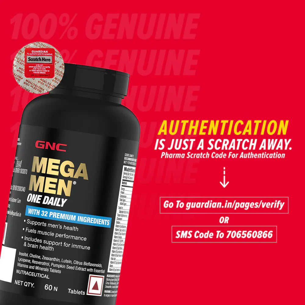 GNC Mega Men One Daily Multivitamin, 60 Tablets