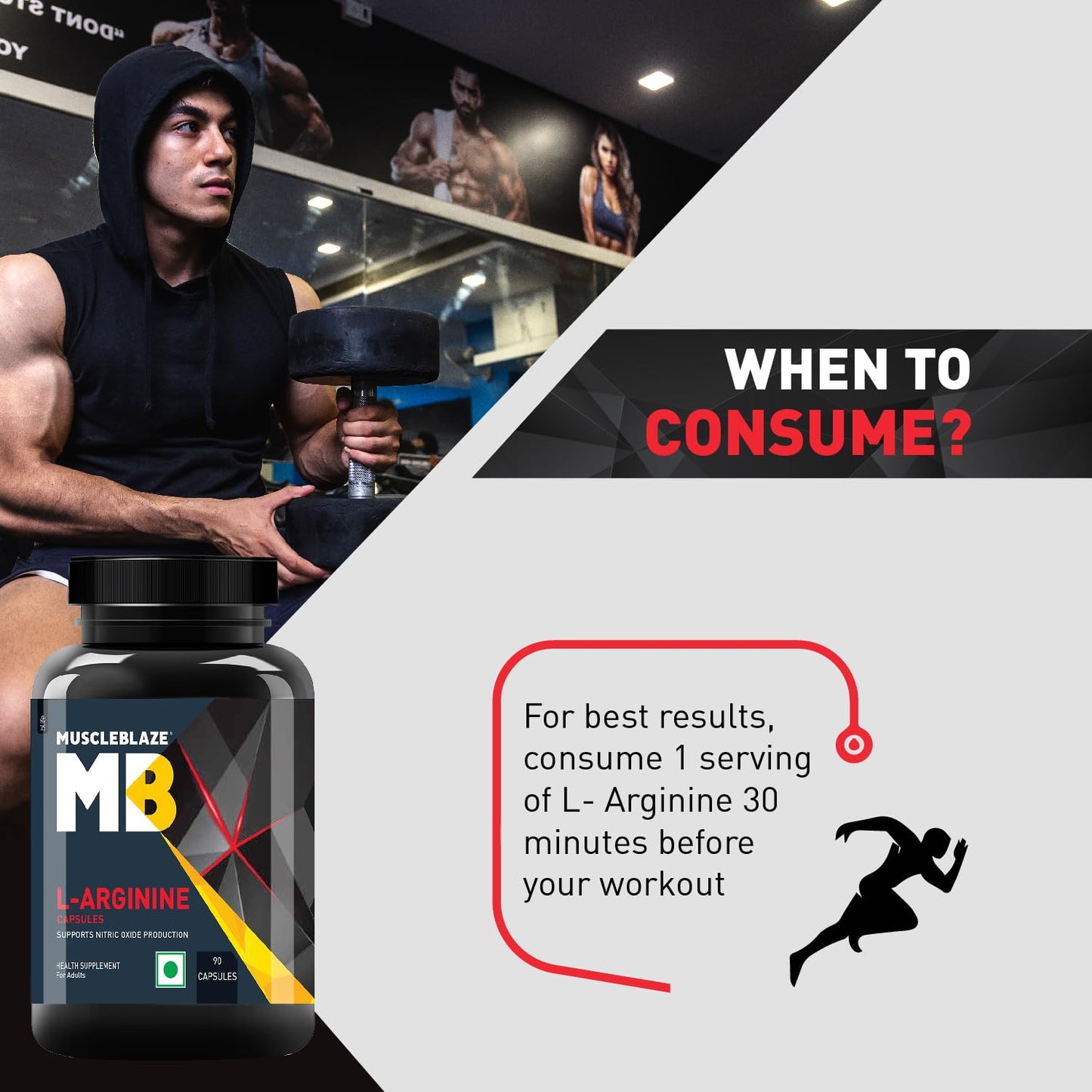 MuscleBlaze L-Arginine, 90 Capsules