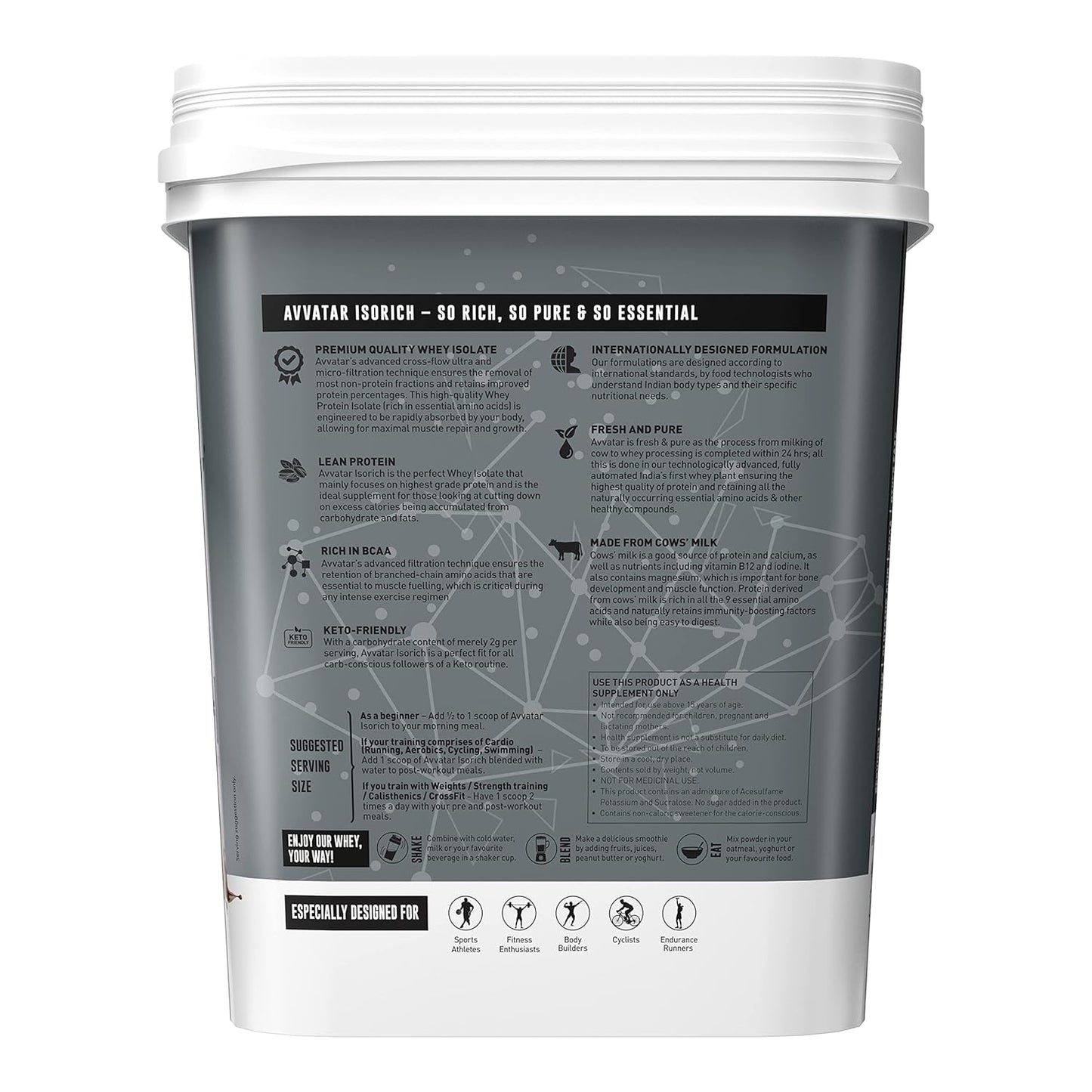Avvatar Isorich Whey Protein Isolate - 4 kg
