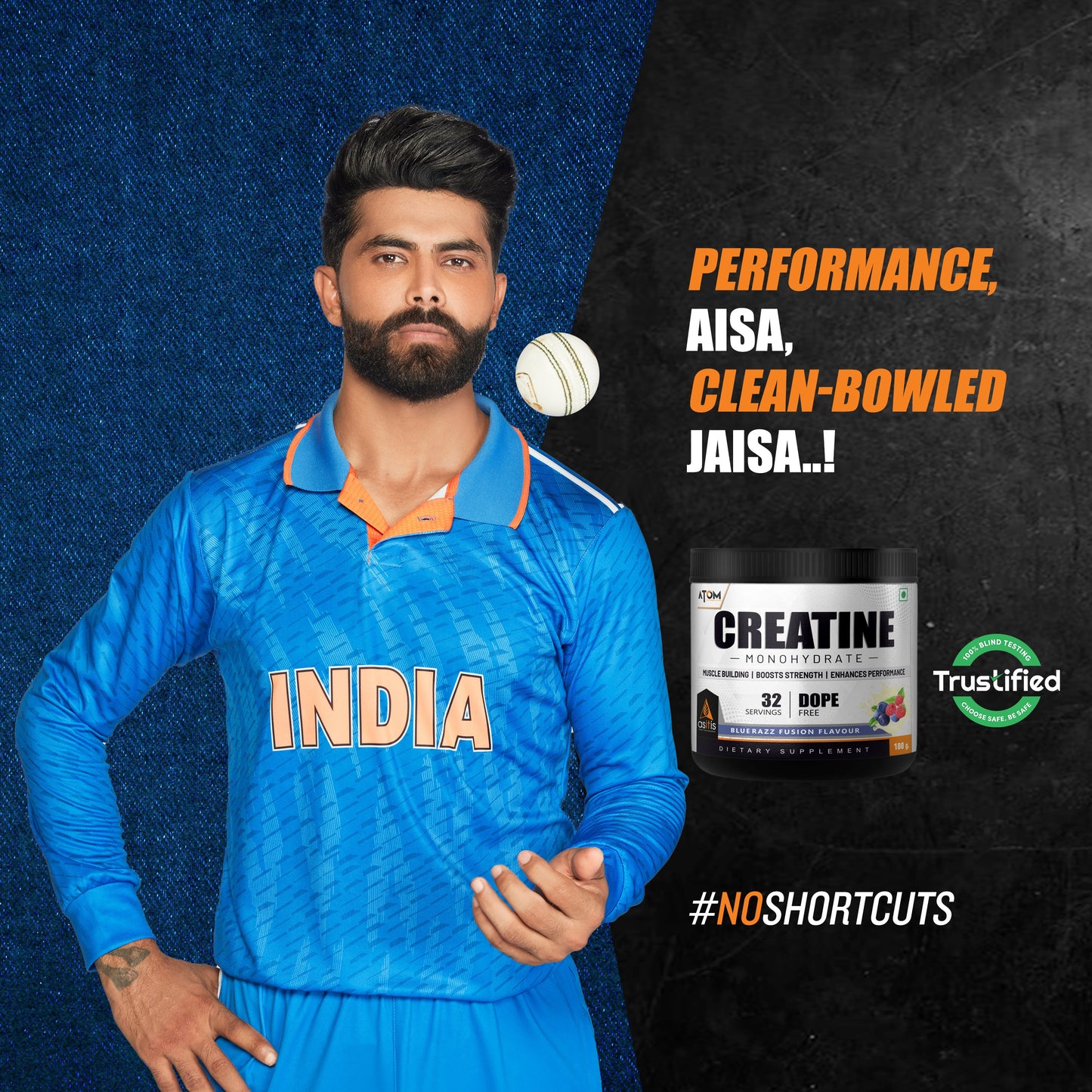 AS-IT-IS ATOM Creatine Monohydrate 100g - 32 Servings