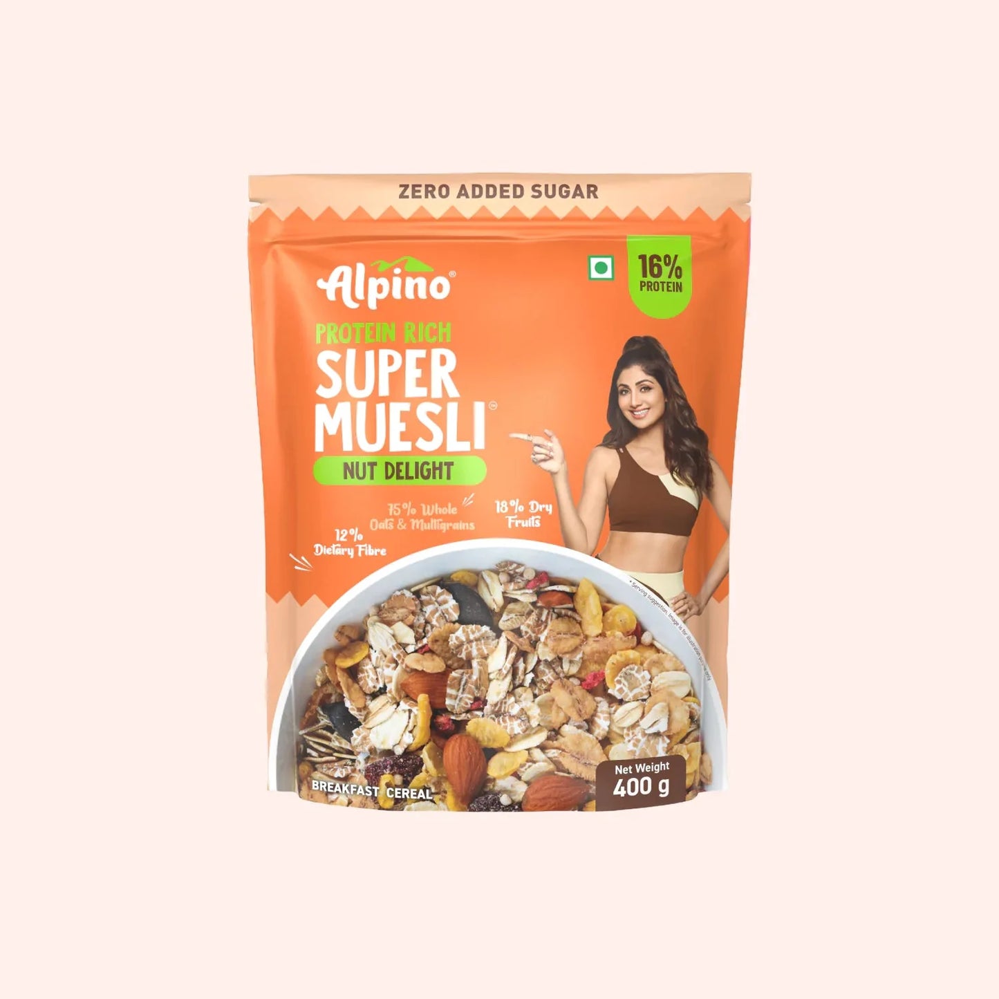 Alpino Super Muesli (Whole Grain Breakfast Cereal) - 400 gm