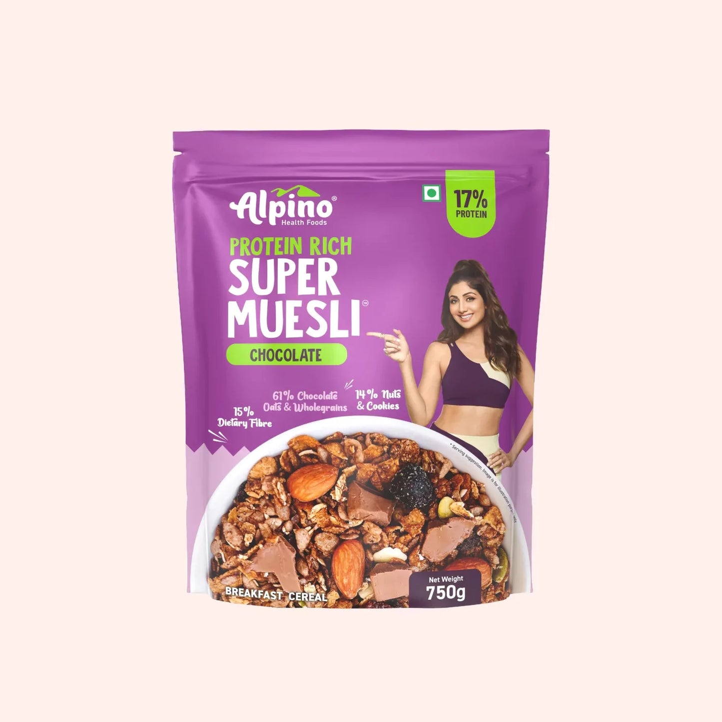 Alpino Super Muesli (Whole Grain Breakfast Cereal) - 750 gm