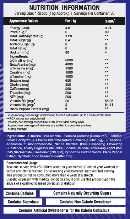 Best Nutrition Salvation Pre-Workout 1 Lbs