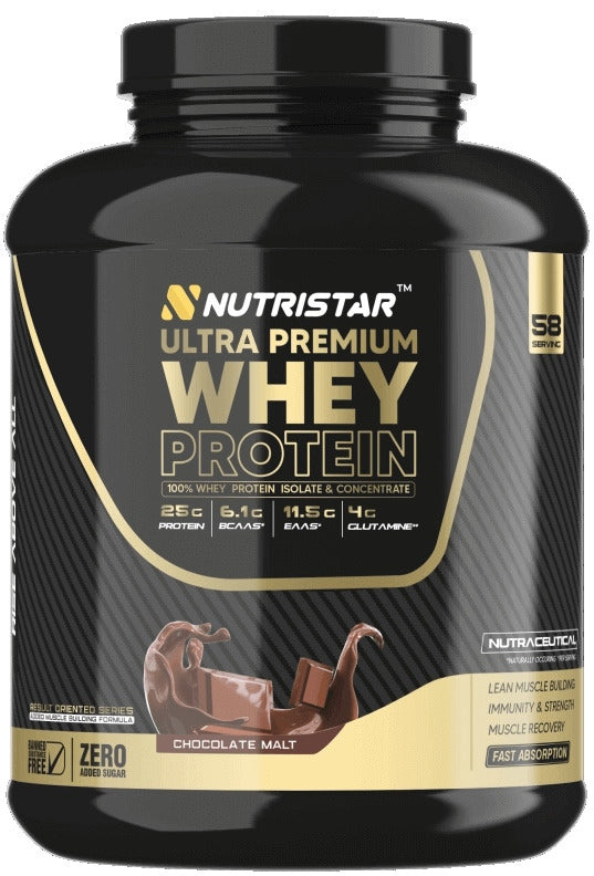 Nutristar Ultra Premium Whey Protein 58 Servings, 4 Lbs (1.81Kg) Full Stack Combo