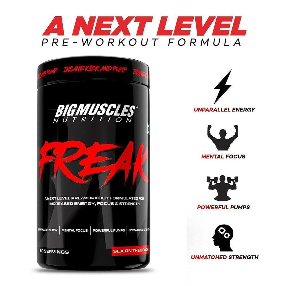 Big Muscles Nutrition Freak Pre-Workout, 60 Servings
