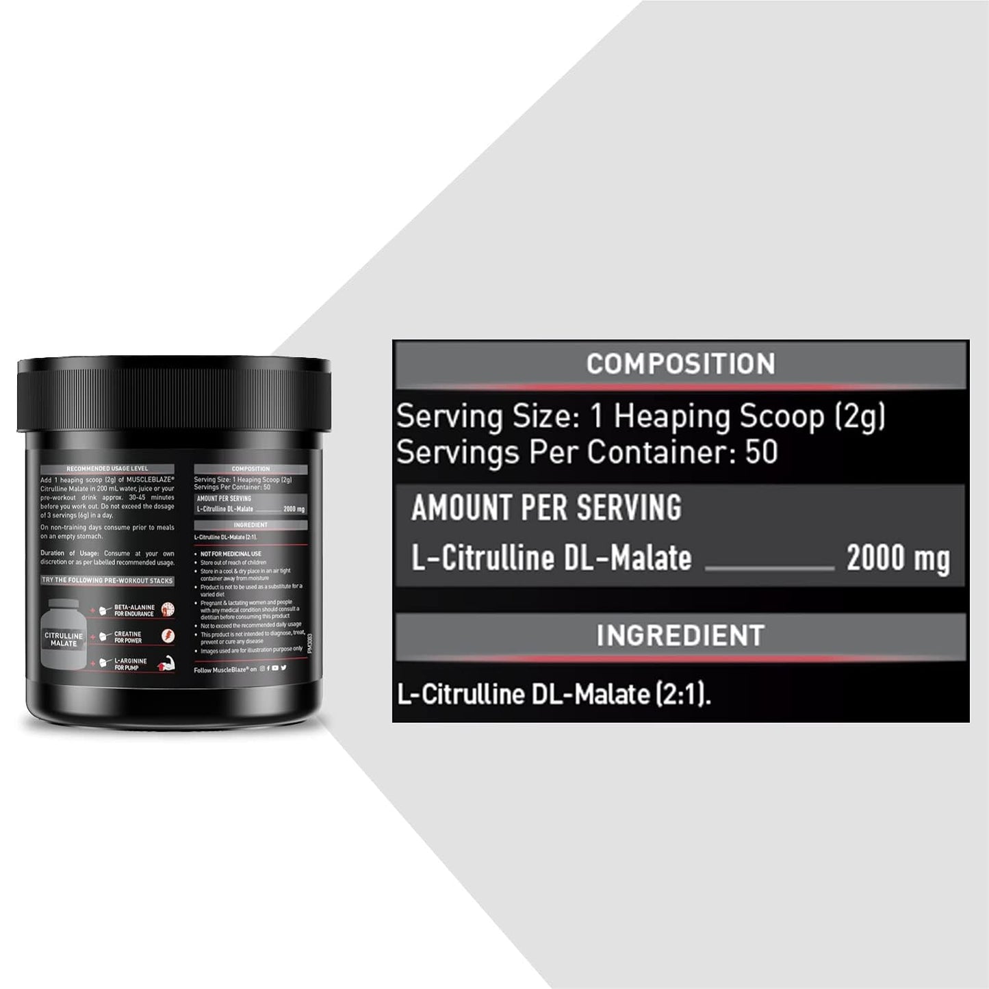 MuscleBlaze Citrulline Malate - 100 Gms