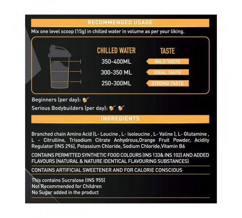 MuscleBlaze BCAA Gold 8:1:1 450 Gms