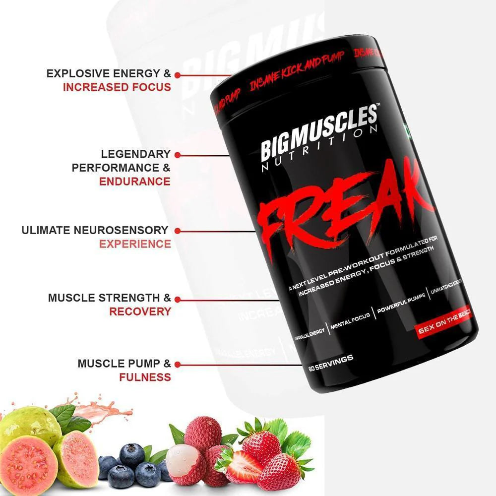 Big Muscles Nutrition Freak Pre-Workout, 60 Servings