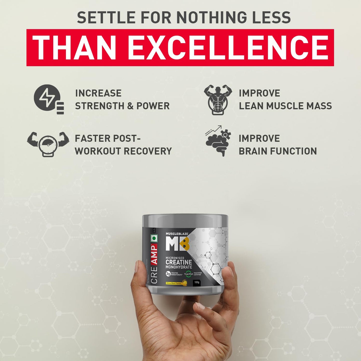 MuscleBlaze Creatine Monohydrate CreAMP 100gm