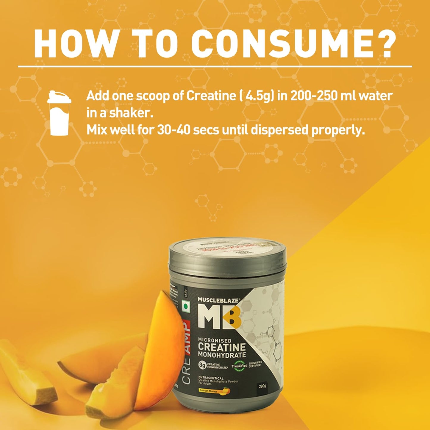 MuscleBlaze Creatine Monohydrate CreAMP 280gm