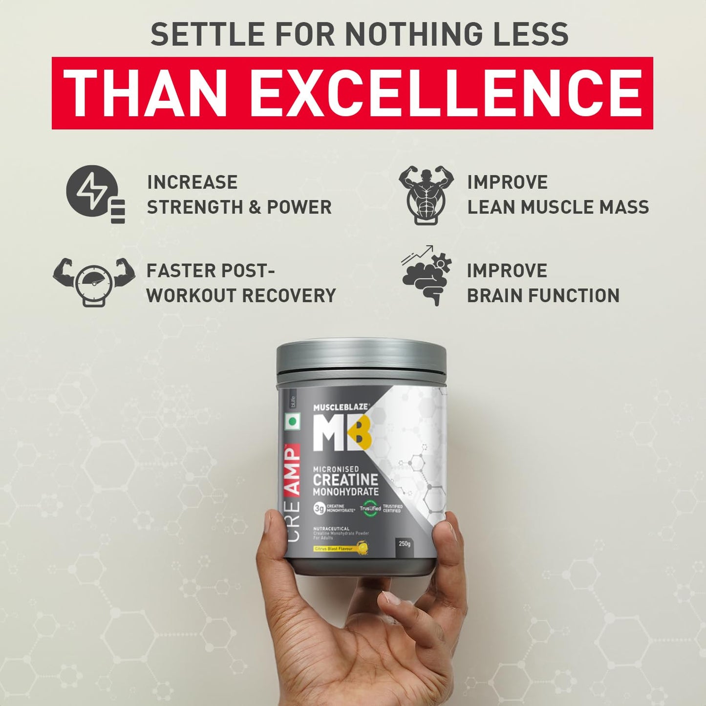 MuscleBlaze Creatine Monohydrate CreAMP 250gm