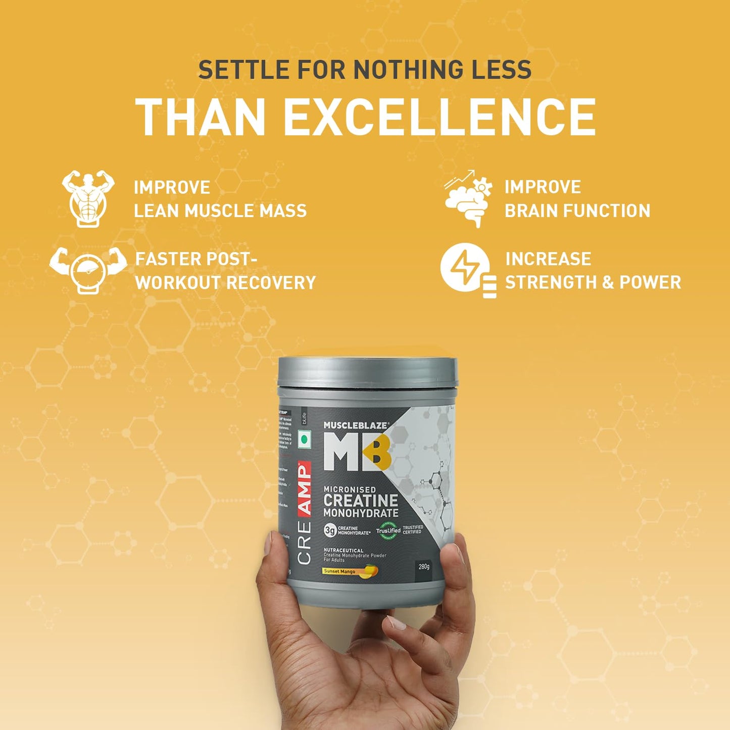 MuscleBlaze Creatine Monohydrate CreAMP 280gm