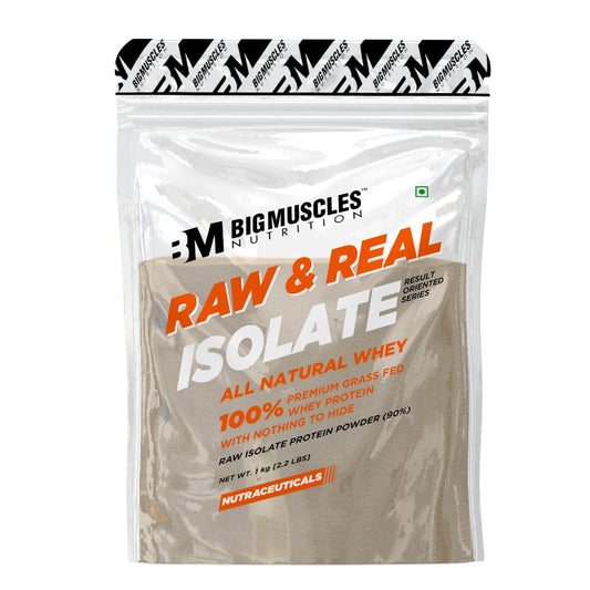 Big Muscles Raw & Real Isolate Whey Unflavoured -2.2 Lbs