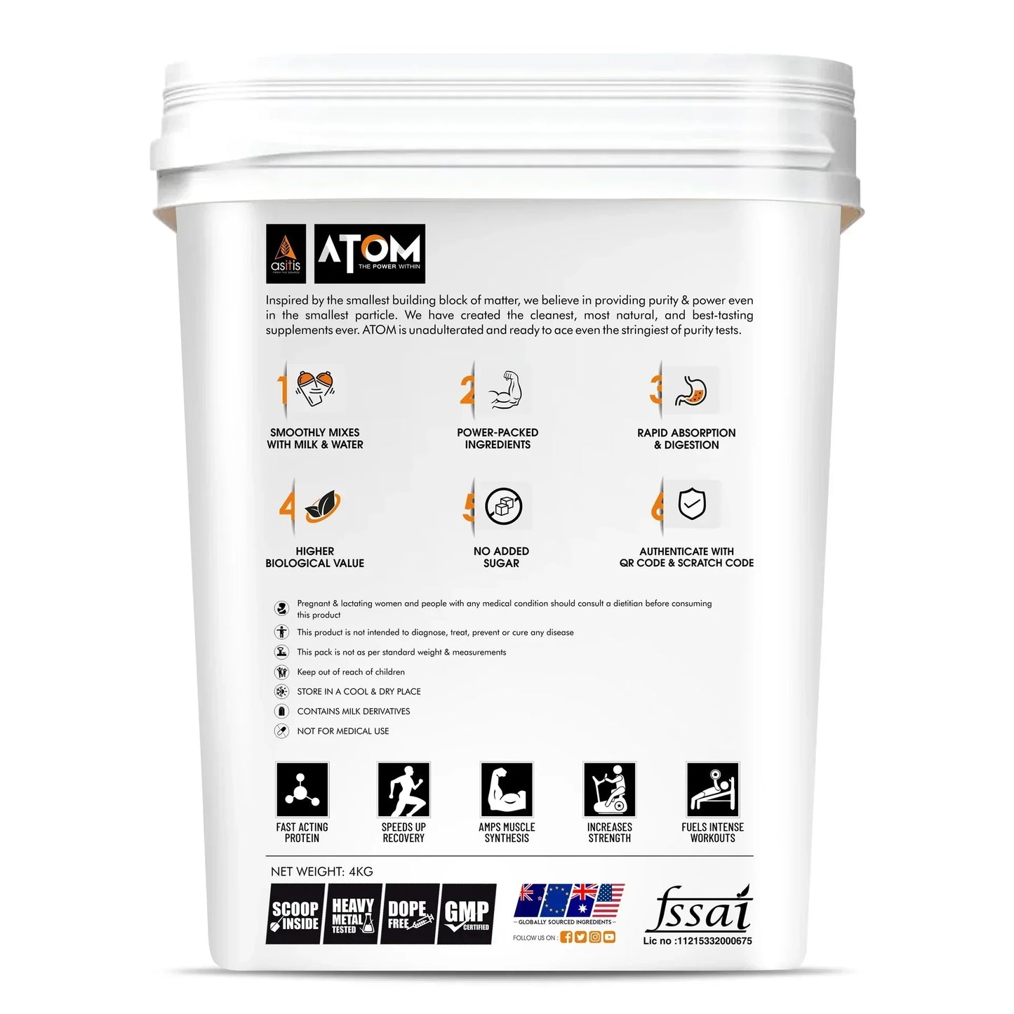 AS-IT-IS ATOM Weight Gainer - 4 Kg