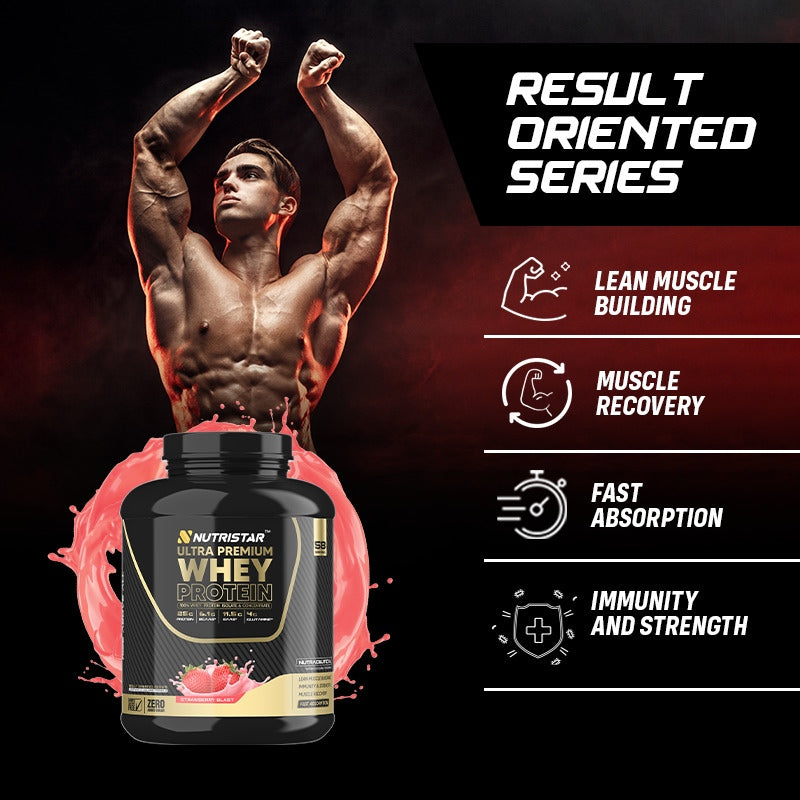 Nutristar Ultra Premium Whey Protein 58 Servings, 4 Lbs (1.81Kg) Full Stack Combo