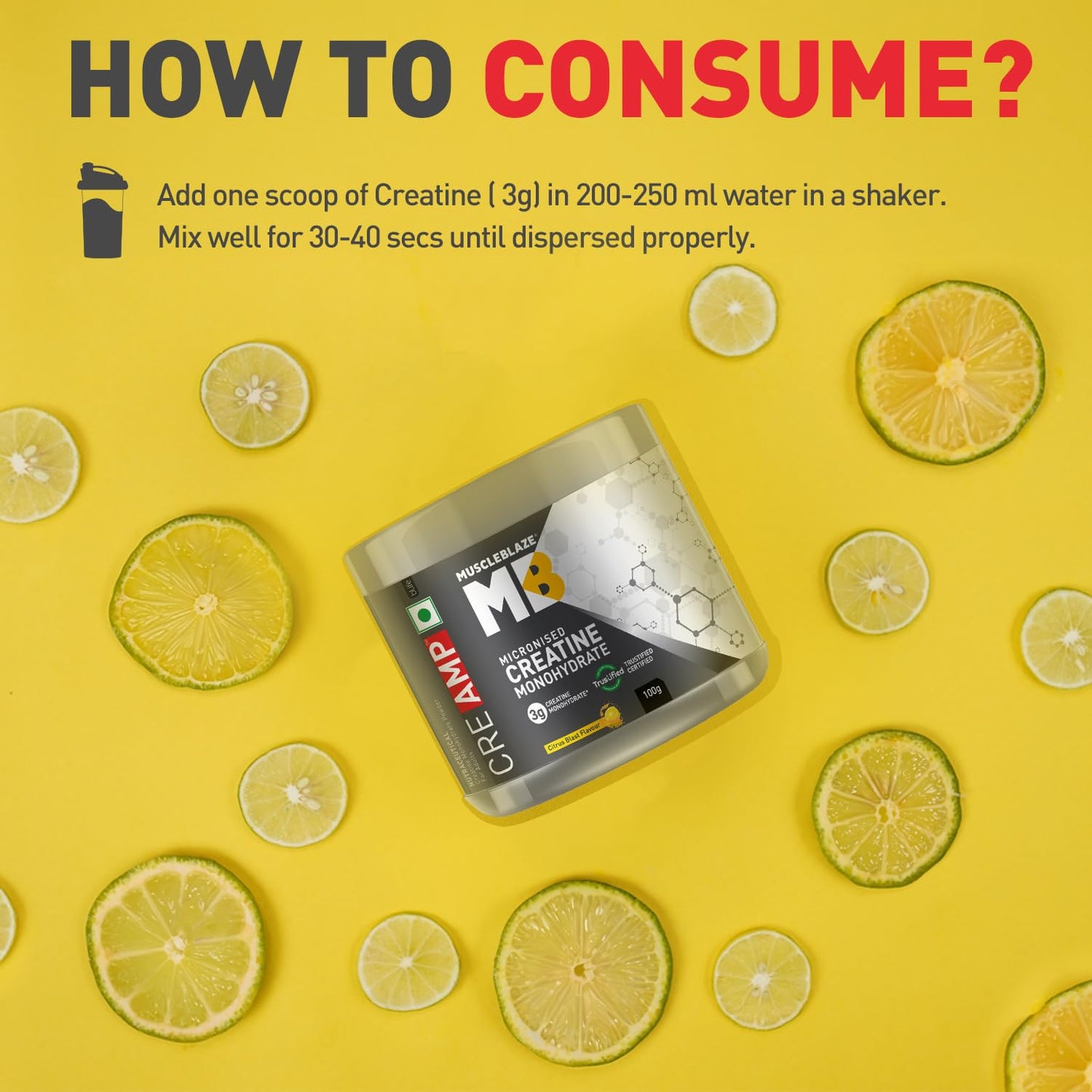 MuscleBlaze Creatine Monohydrate CreAMP 100gm