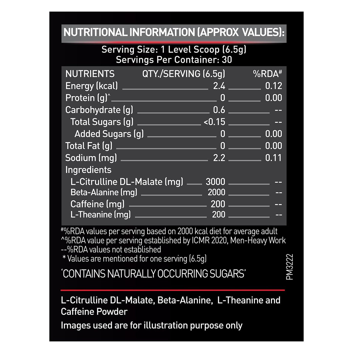 MuscleBlaze PRE Workout 200 Xtreme, 200 g - 30 Servings