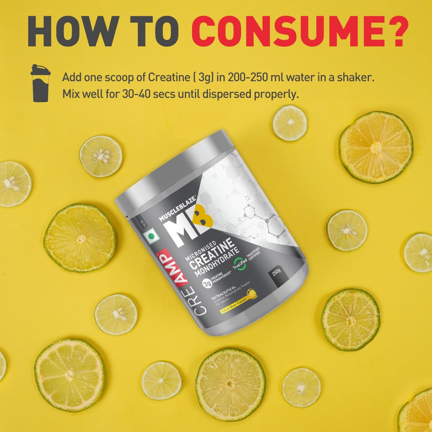 MuscleBlaze Creatine Monohydrate CreAMP 250gm