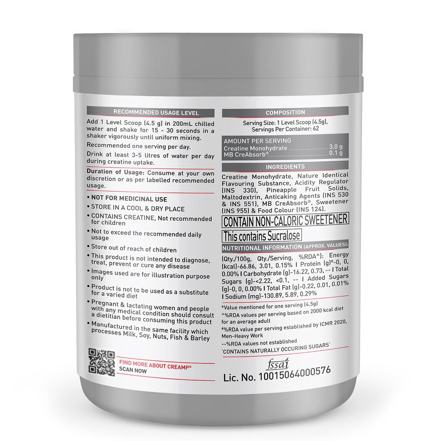 MuscleBlaze Creatine Monohydrate CreAMP 280gm