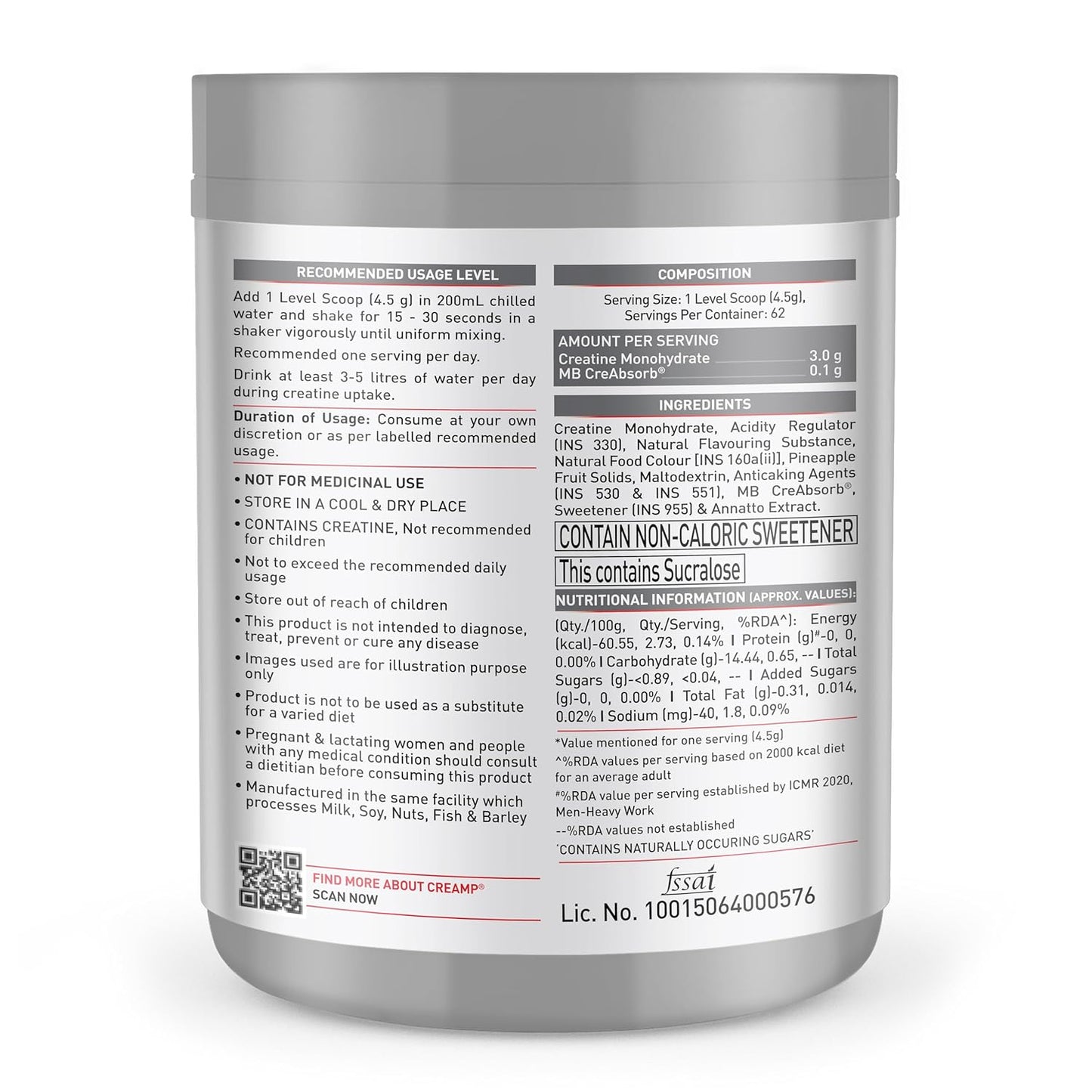 MuscleBlaze Creatine Monohydrate CreAMP 280gm