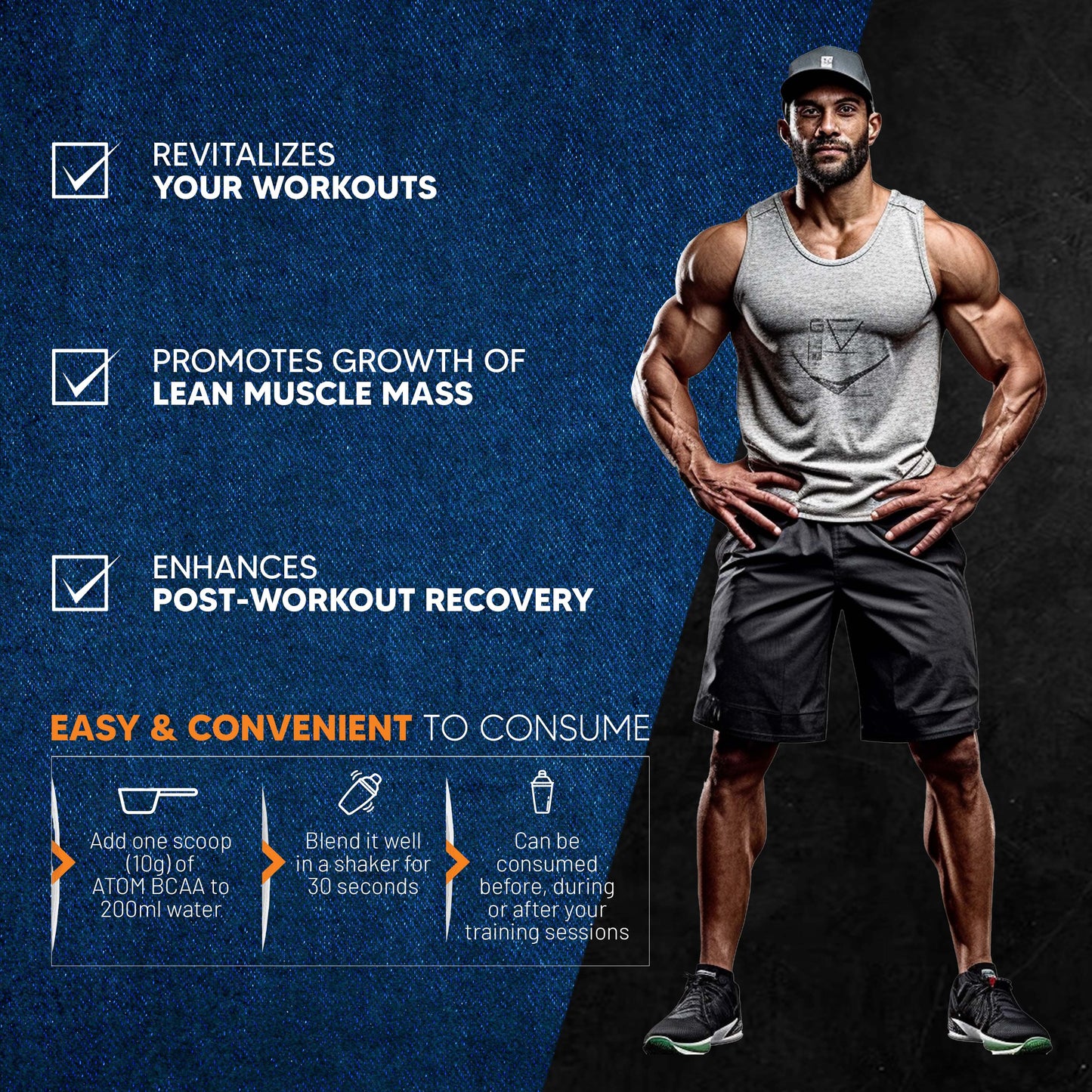 AS-IT-IS ATOM BCAA with L-arginine, L-Carnitine, L-Citrulline - 25 Servings