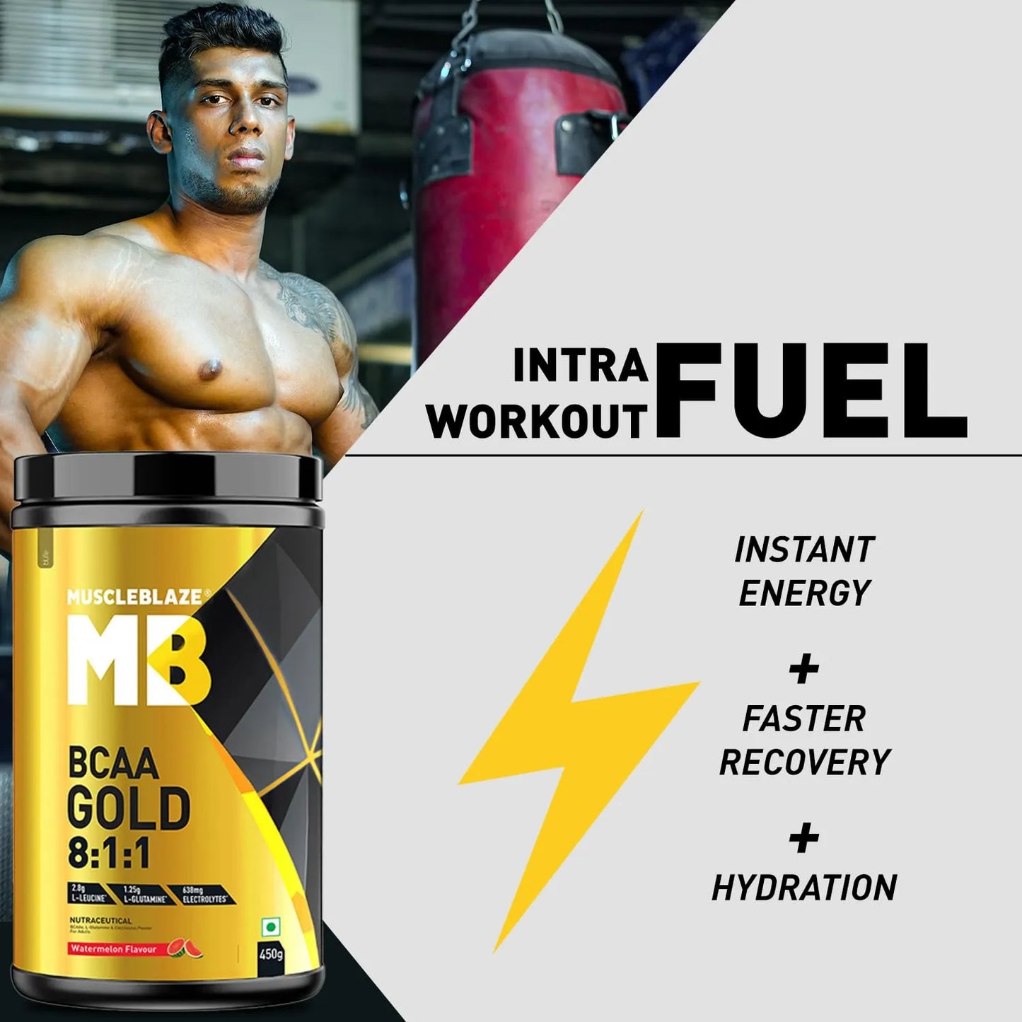 MuscleBlaze BCAA Gold 8:1:1 450 Gms