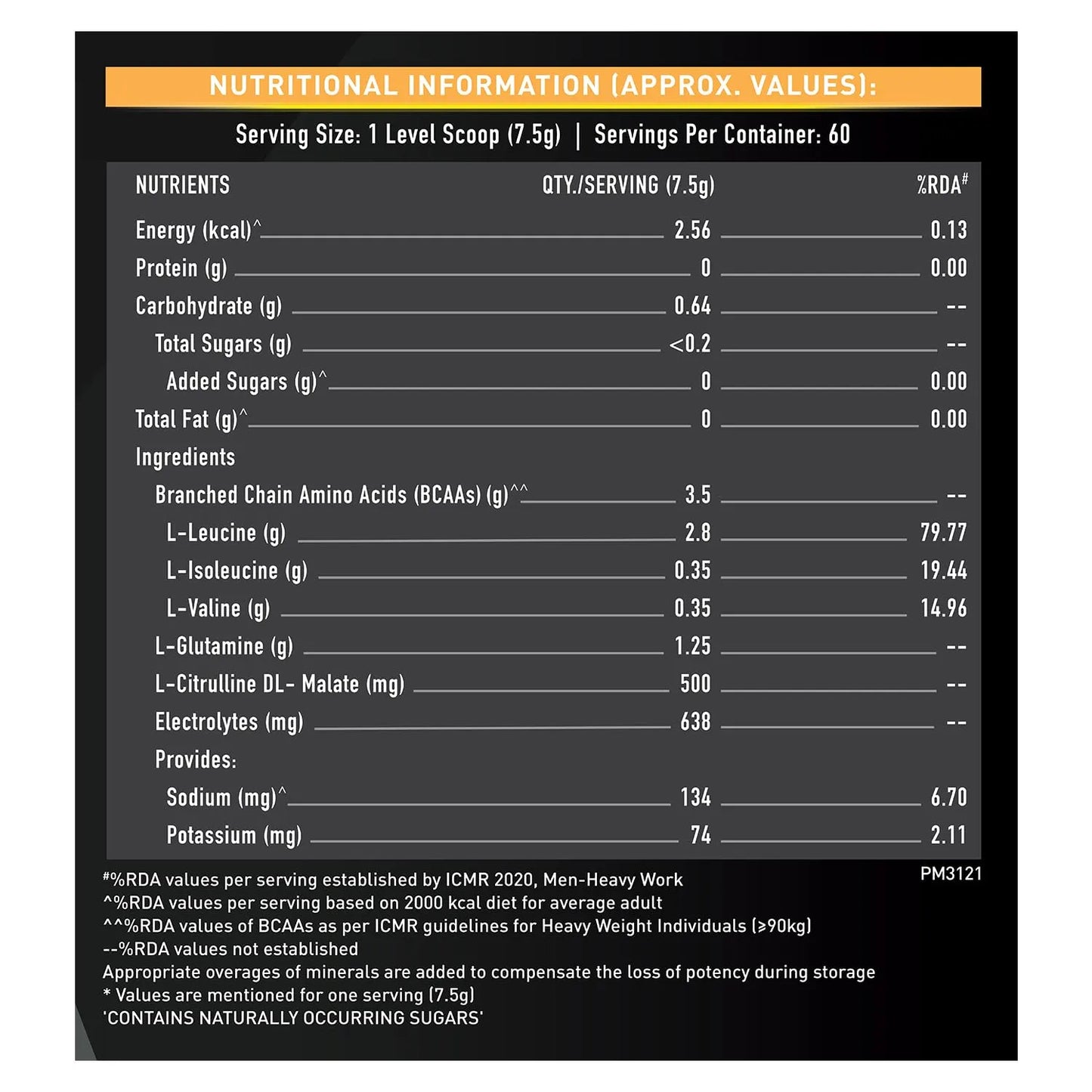 MuscleBlaze BCAA Gold 8:1:1 450 Gms