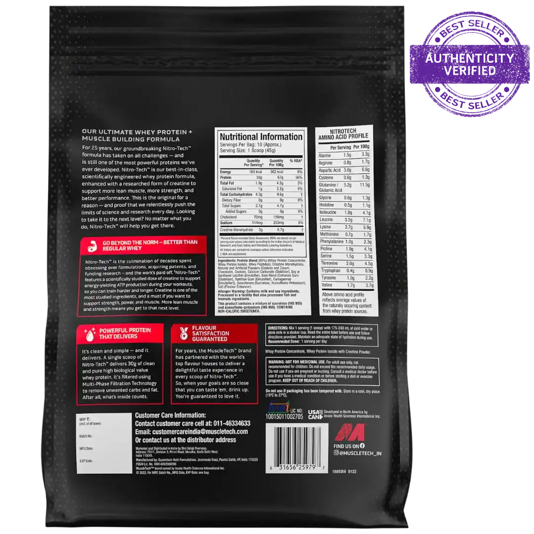 Muscletech Nitrotech Performance Series 1 Lbs